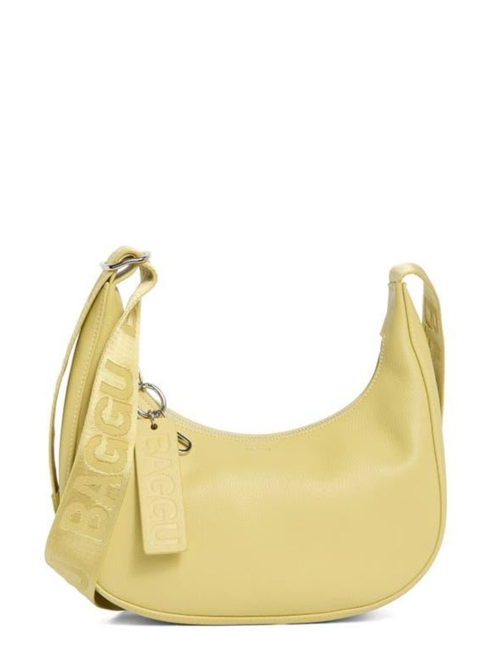 Baggu Medium Recycled Leather Crescent bag in Straw Yellow